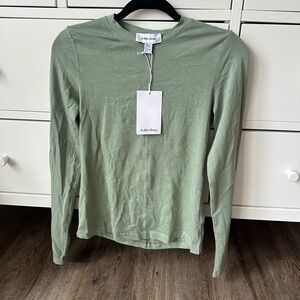 & Other Stories Sage Green Long Sleeve Top